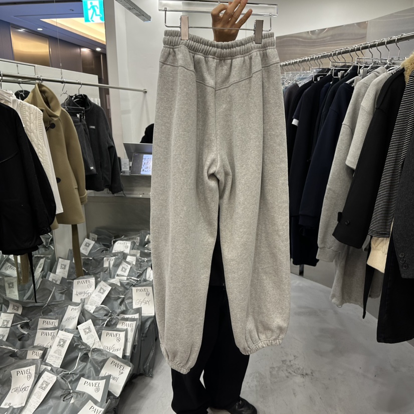 PAVEL韓國直郵㊣女裝新品職業熱賣休閑推薦25秋冬休閑褲抓絨PAVEL休閑褲