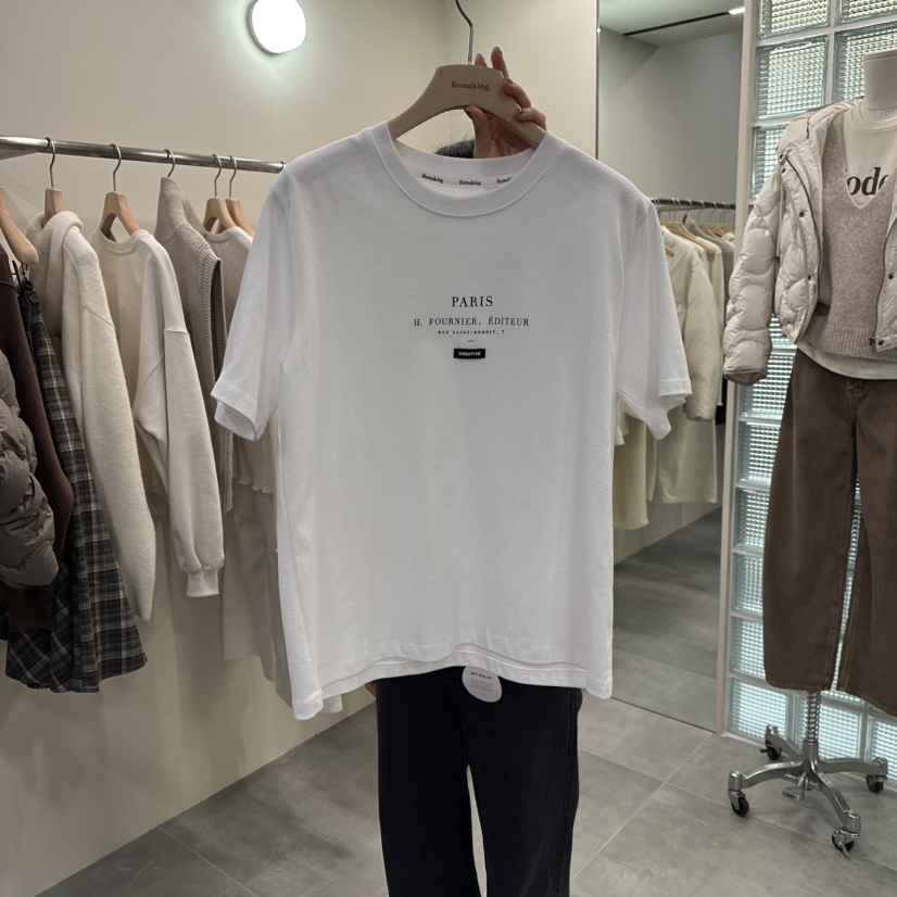 URBANSTORY/REMAKING東大門㊣直郵女士新品25秋冬人氣職業T恤Remaking/URBANSTORYT恤圖色1