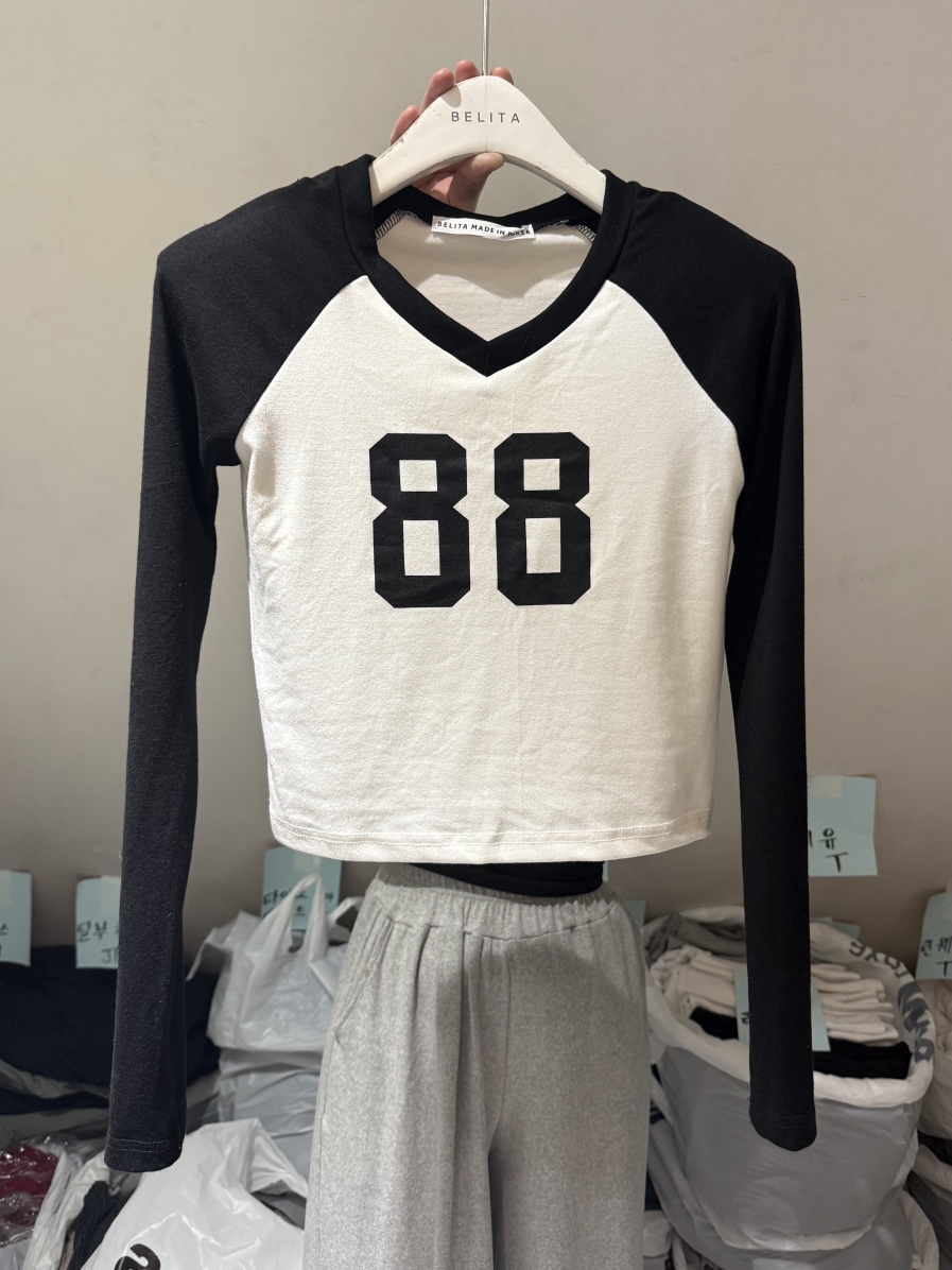 BELITA-L韓國直郵㊣女裝新品25秋冬推薦人氣時尚職業長袖T恤BELITA-L長袖T恤圖色1