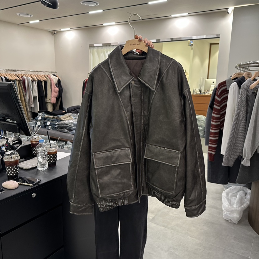 URBANSTORY/REMAKING東大門㊣實拍女士新款熱賣推薦夾克復古Remaking/URBANSTORY夾克圖色1