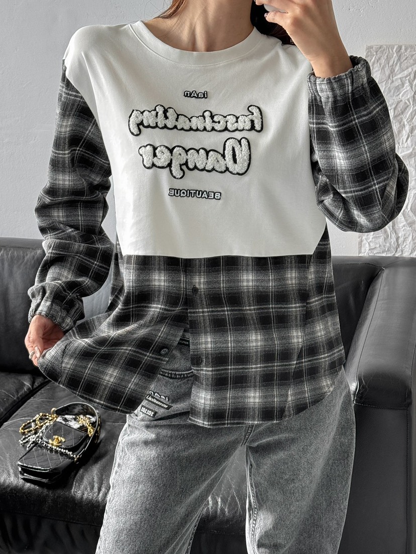 IAAN韓國直郵㊣女裝新款熱賣25秋冬時尚推薦休閑職業長袖T恤iaAn長袖T恤