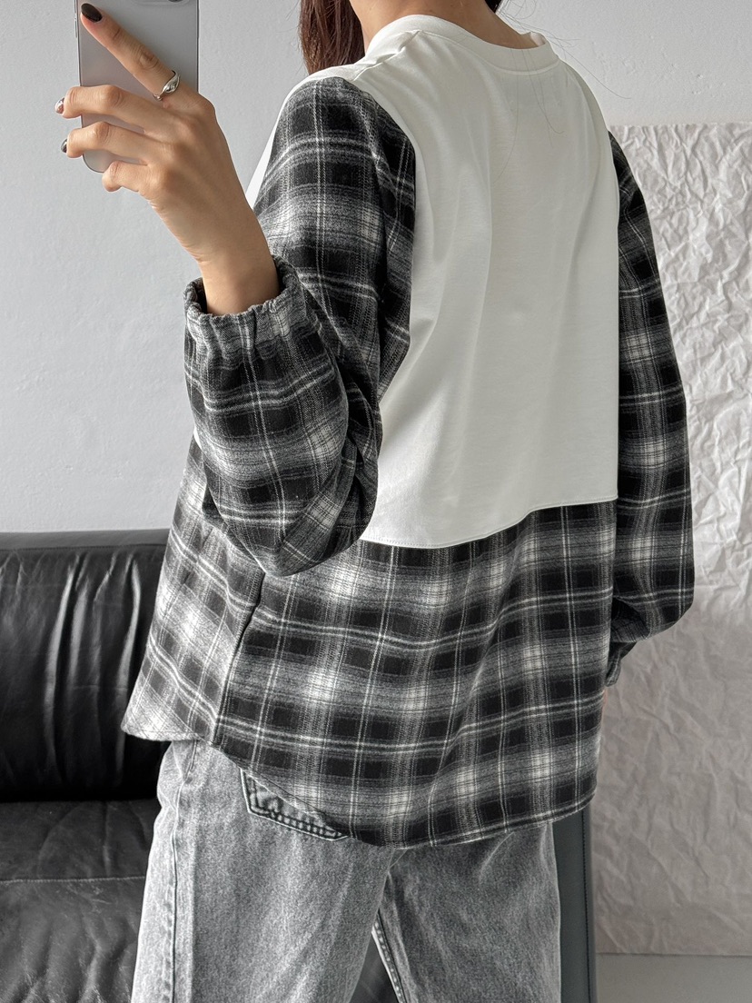 IAAN韓國直郵㊣女裝新款熱賣25秋冬時尚推薦休閑職業長袖T恤iaAn長袖T恤