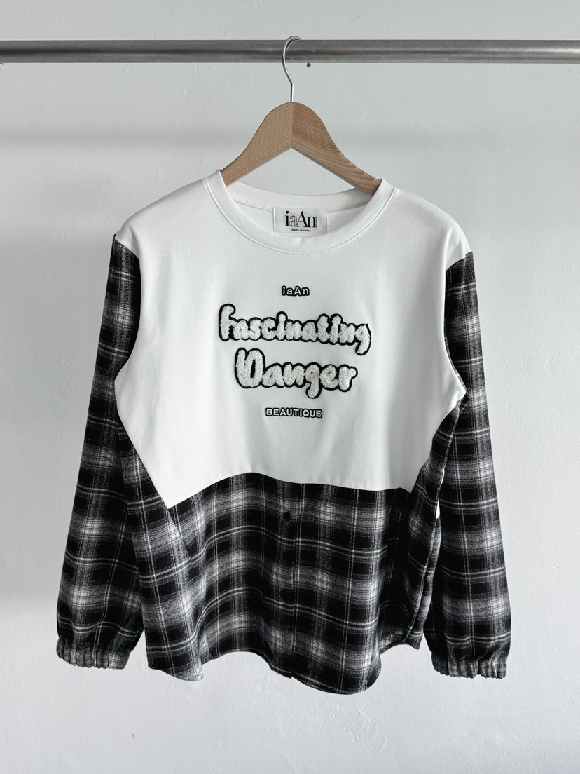 IAAN韓國直郵㊣女裝新款熱賣25秋冬時尚推薦休閑職業長袖T恤iaAn長袖T恤圖色1