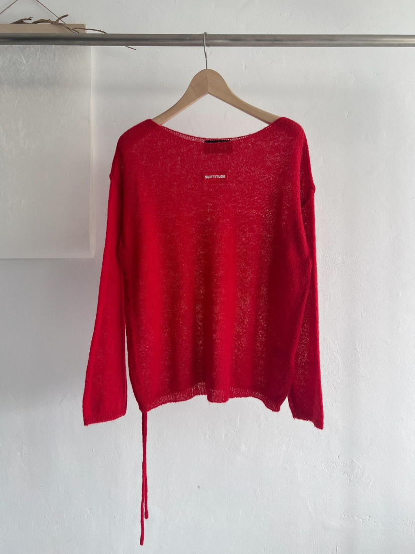 IAAN東大門㊣直郵女裝新款時尚25秋冬熱賣針織衫馬海毛褶皺iaAn針織衫圖色1