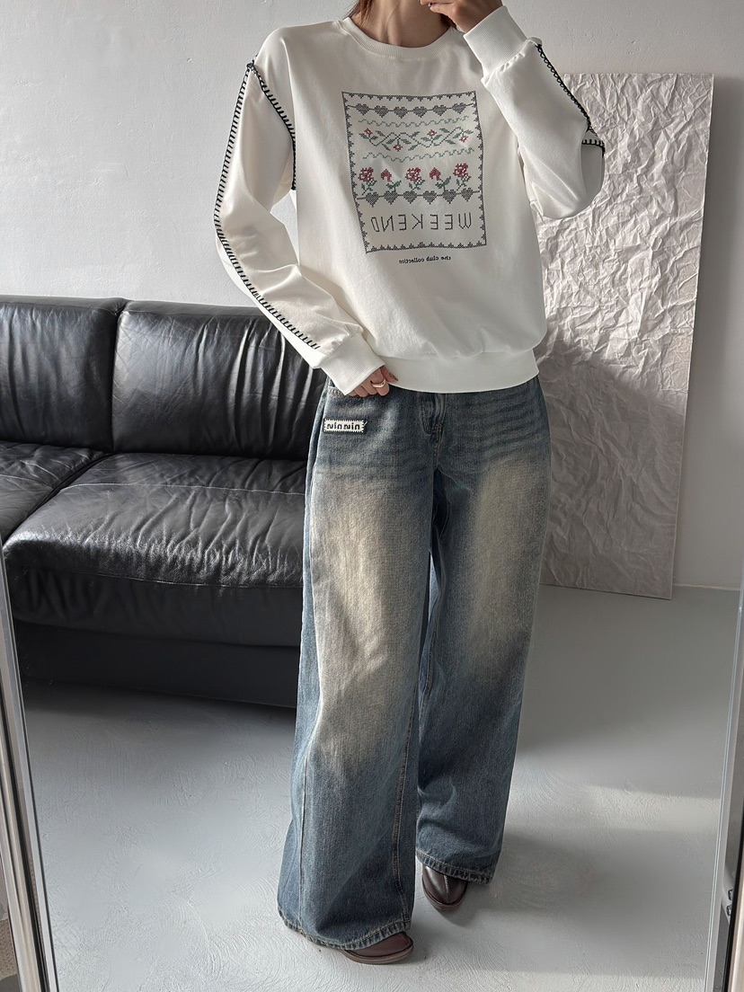 IAAN東大門㊣代購女士新品休閑職業時尚人氣25秋冬熱賣牛仔褲iaAn牛仔褲圖色2