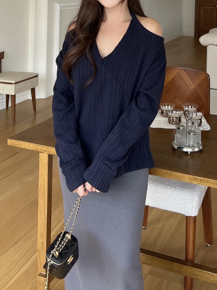 BOLD韓國代購㊣女裝新品25秋冬職業推薦休閑時尚熱賣長袖T恤BOLD長袖T恤