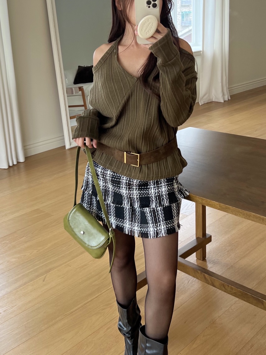 BOLD韓國代購㊣女裝新品25秋冬職業推薦休閑時尚熱賣長袖T恤BOLD長袖T恤