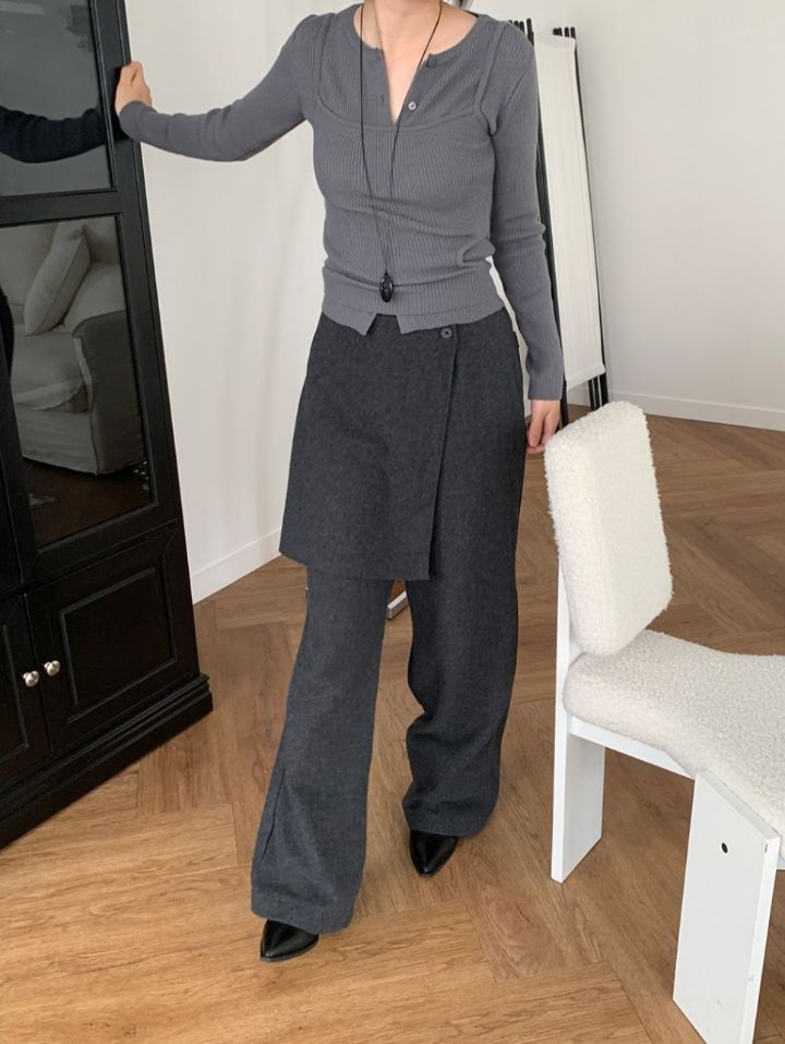 LIVE FOREVER東大門㊣直郵女裝新品熱賣時尚25秋冬職業裙褲LIVE FOR_EVER裙褲圖色2