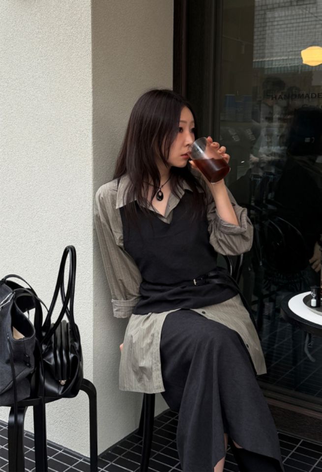 LIVE FOREVER韓國代購㊣女士新品職業時尚人氣休閑襯衫蕾絲衫LIVE FOR_EVER襯衫/蕾絲衫