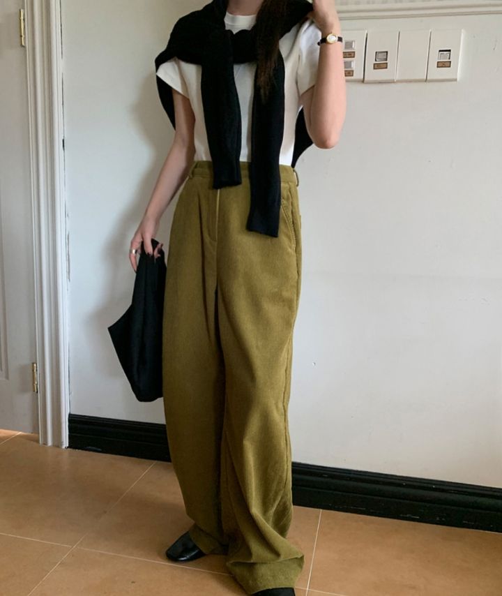 LIVE FOREVER東大門㊣代購女裝新品職業推薦人氣熱賣休閑褲LIVE FOR_EVER休閑褲