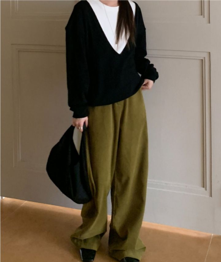 LIVE FOREVER東大門㊣代購女裝新品職業推薦人氣熱賣休閑褲LIVE FOR_EVER休閑褲