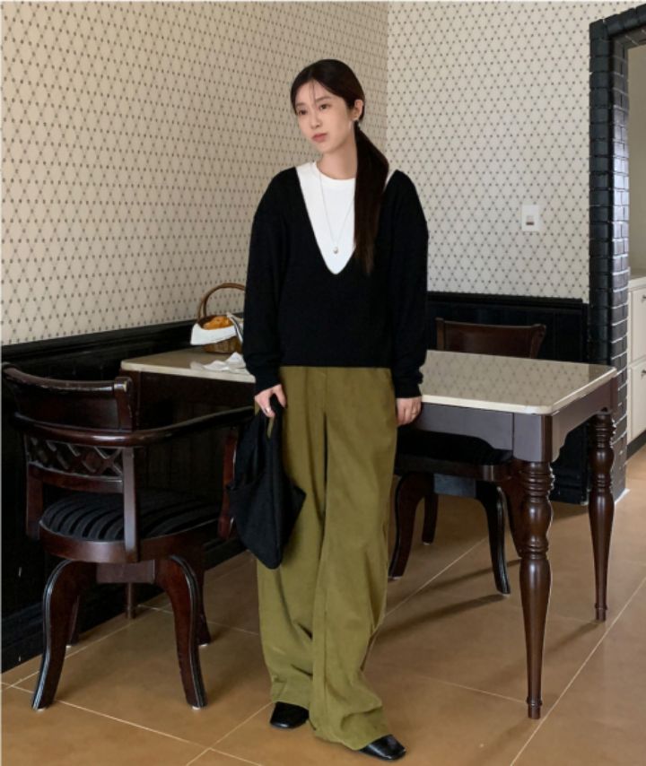 LIVE FOREVER東大門㊣代購女裝新品職業推薦人氣熱賣休閑褲LIVE FOR_EVER休閑褲