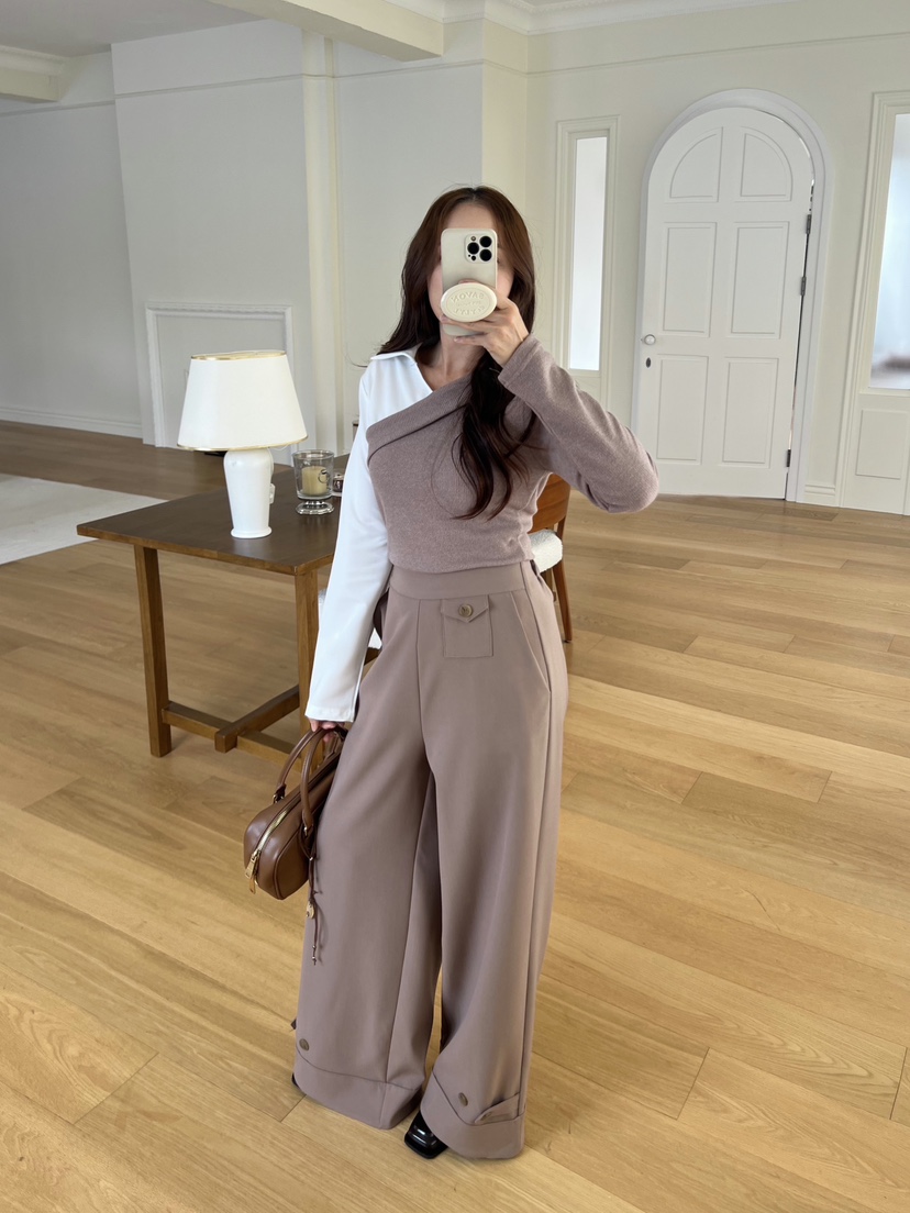 BOLD韓國代購㊣女士新款推薦職業熱賣時尚休閑25秋冬休閑褲BOLD休閑褲