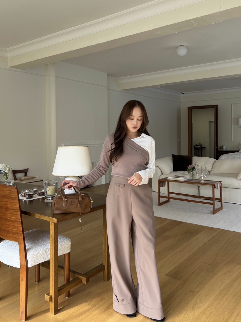 BOLD韓國代購㊣女士新款推薦職業熱賣時尚休閑25秋冬休閑褲BOLD休閑褲