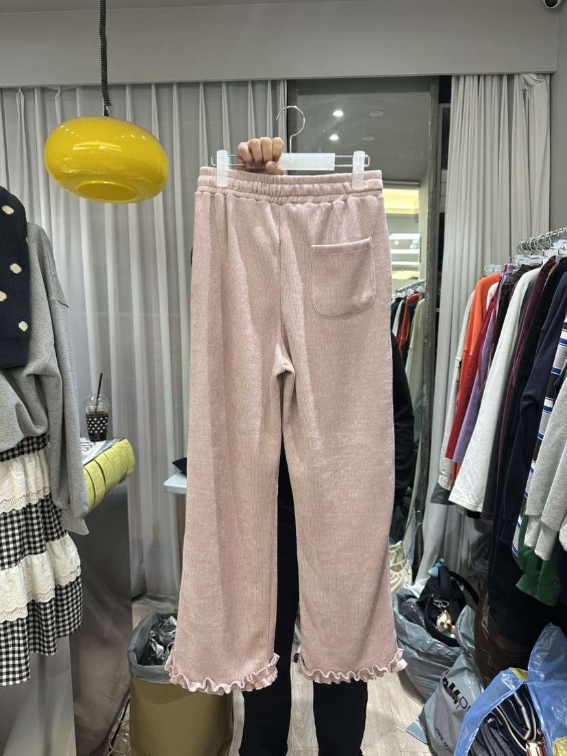 ARCHIVE-P韓國代購㊣女裝新款職業25秋冬時尚休閑褲天鵝絨ARCHIVE-P休閑褲