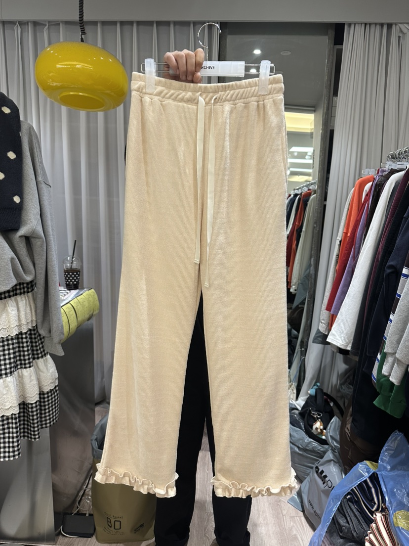 ARCHIVE-P韓國代購㊣女裝新款職業25秋冬時尚休閑褲天鵝絨ARCHIVE-P休閑褲圖色2