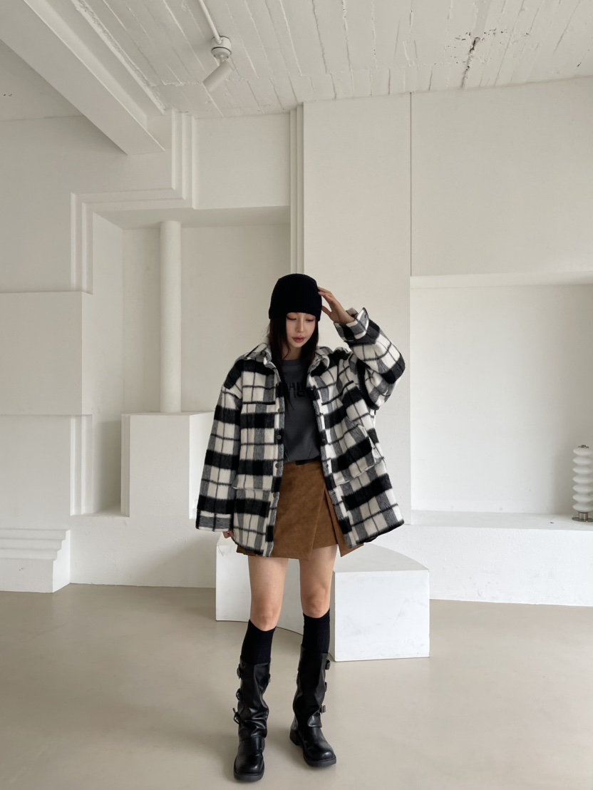 REIZ東大門㊣實拍女士新品職業人氣休閑時尚短款大衣馬海毛REIZ短款大衣