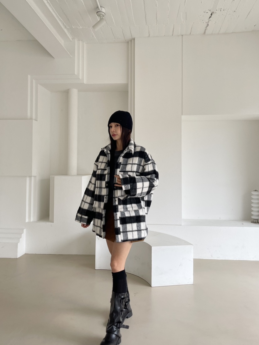 REIZ東大門㊣實拍女士新品職業人氣休閑時尚短款大衣馬海毛REIZ短款大衣