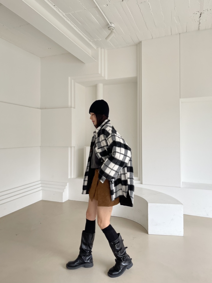 REIZ東大門㊣實拍女士新品職業人氣休閑時尚短款大衣馬海毛REIZ短款大衣