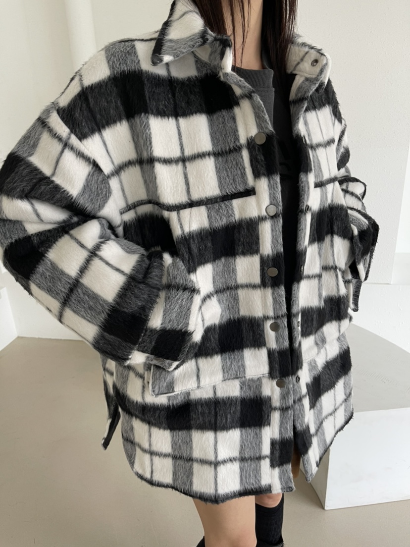 REIZ東大門㊣實拍女士新品職業人氣休閑時尚短款大衣馬海毛REIZ短款大衣