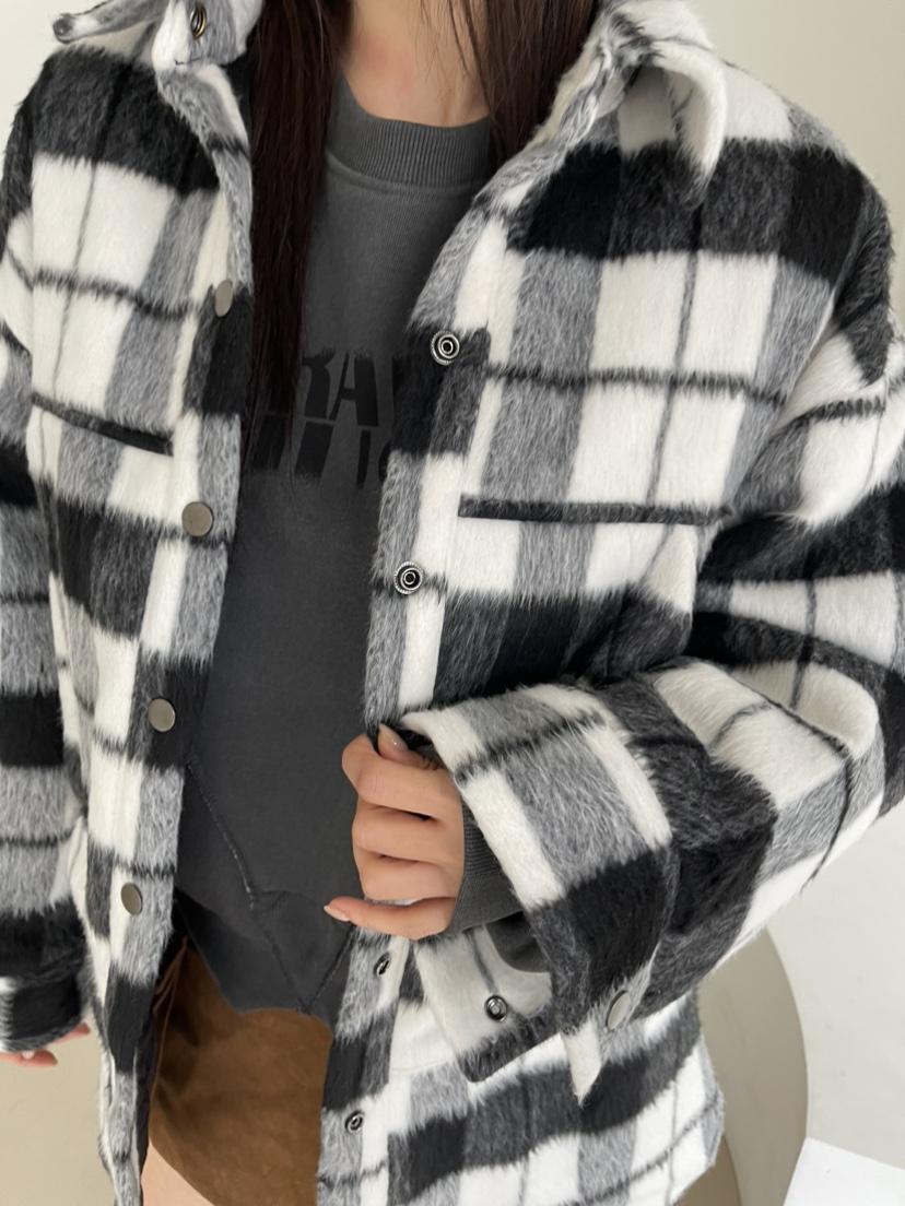 REIZ東大門㊣實拍女士新品職業人氣休閑時尚短款大衣馬海毛REIZ短款大衣