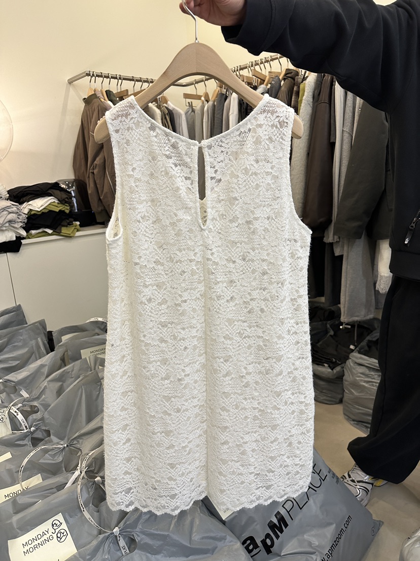 MONDAYMORING韓國代購㊣女士新款人氣25秋冬休閑連衣裙蕾絲MONDAYMORING連衣裙