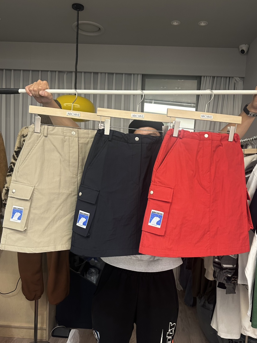 ARCHIVE-P韓國代購㊣女士新款職業25秋冬時尚短裙泰迪熊填充ARCHIVE-P短裙