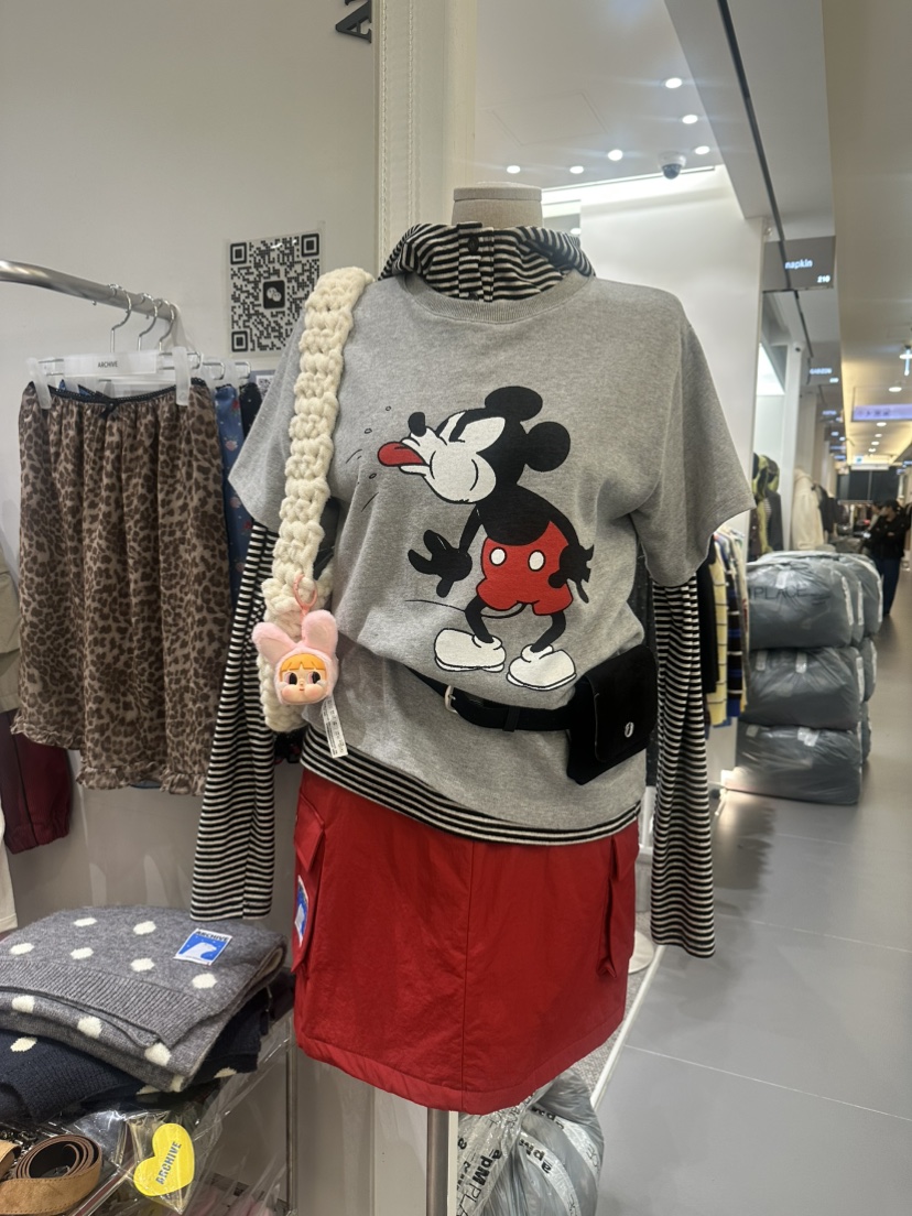 ARCHIVE-P韓國代購㊣女士新款職業25秋冬時尚短裙泰迪熊填充ARCHIVE-P短裙