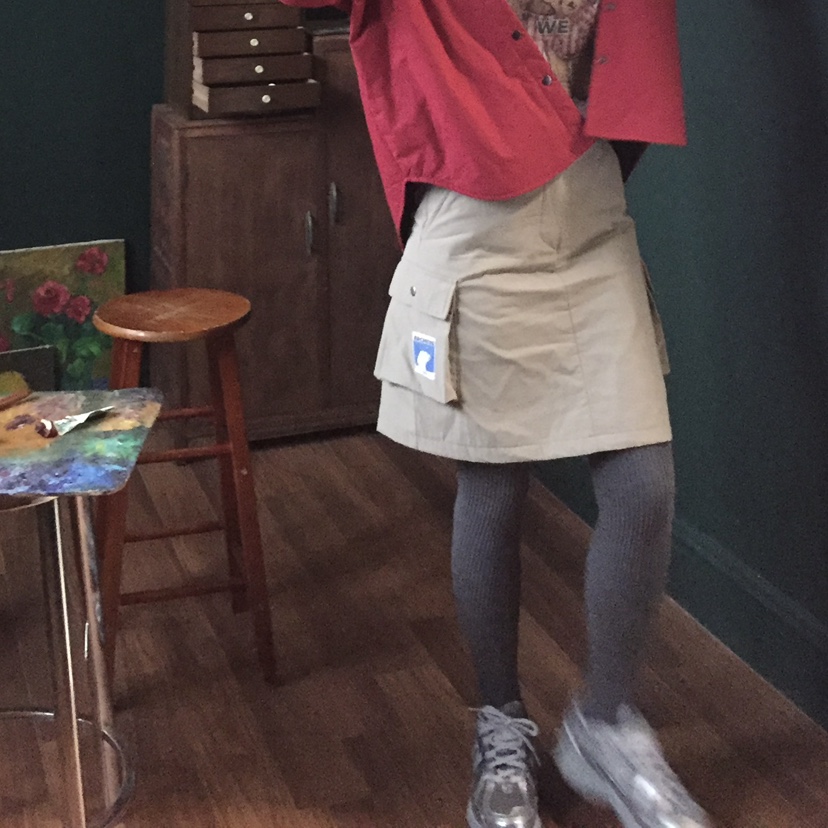 ARCHIVE-P韓國代購㊣女士新款職業25秋冬時尚短裙泰迪熊填充ARCHIVE-P短裙