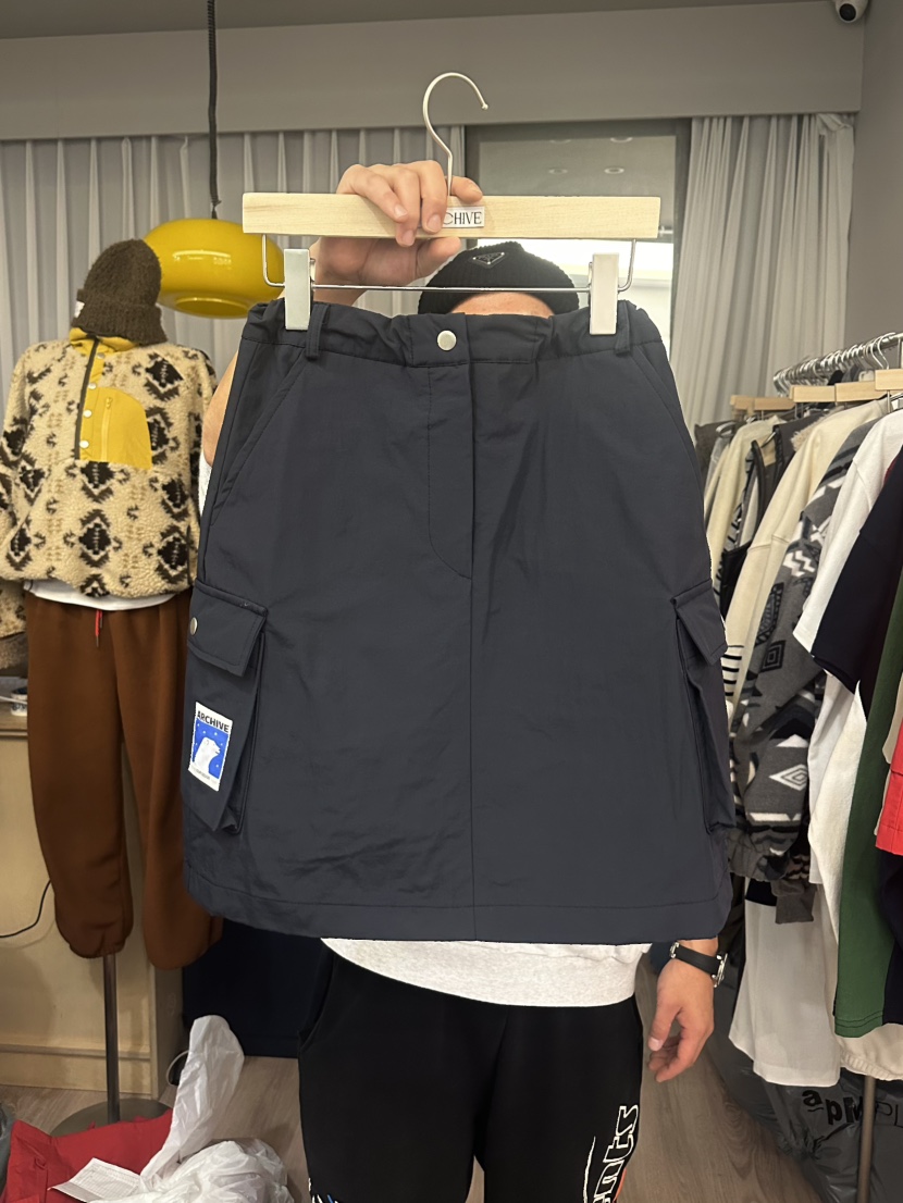 ARCHIVE-P韓國代購㊣女士新款職業25秋冬時尚短裙泰迪熊填充ARCHIVE-P短裙圖色1