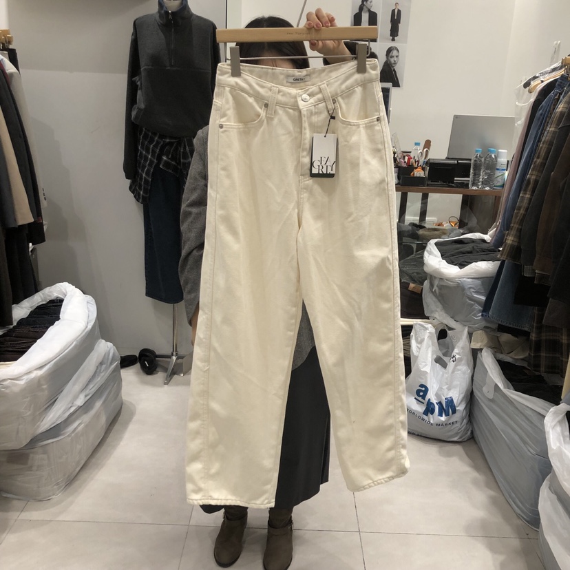 ANN MARGRET韓國直郵㊣女裝新品休閑牛仔褲加絨GRETA.Y牛仔褲圖色1