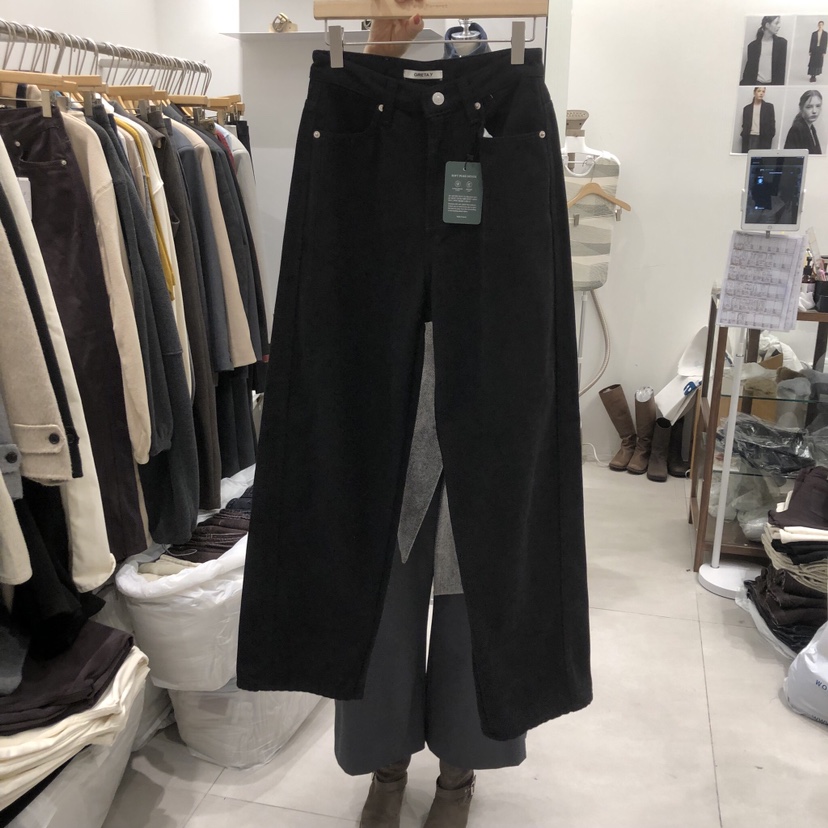 ANN MARGRET韓國直郵㊣女裝新品休閑牛仔褲加絨GRETA.Y牛仔褲圖色2