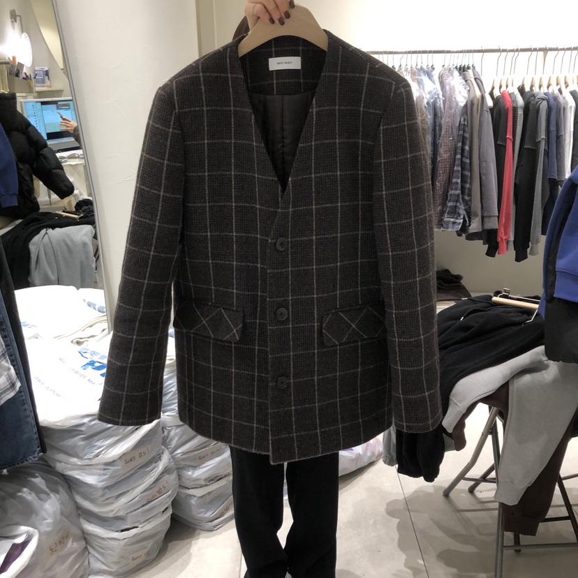 NAVYBURST韓國直郵㊣女士新品人氣熱賣休閑25秋冬職業夾克羊毛NAVY BURST夾克圖色1