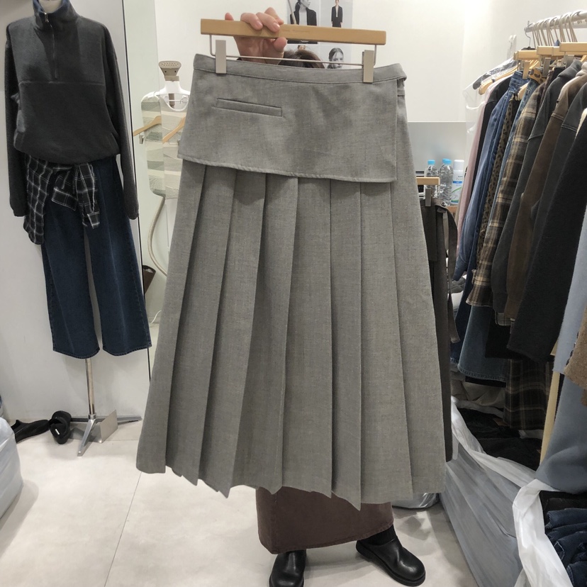 ANN MARGRET東大門㊣實拍女裝新款25秋冬套裝百褶褶裙GRETA.Y套裝圖色2