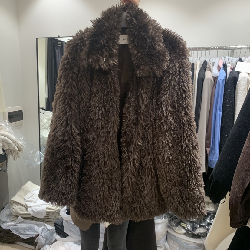 LOVE SOME東大門㊣代購女士新品人氣休閑熱賣25秋冬短款大衣LOVE SOME短款大衣圖色2