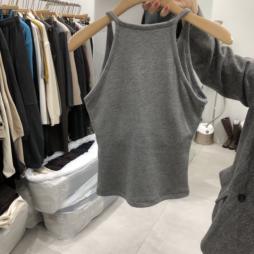 ANN MARGRET東大門㊣直郵女士新品休閑吊帶背心羅紋GRETA.Y吊帶/背心