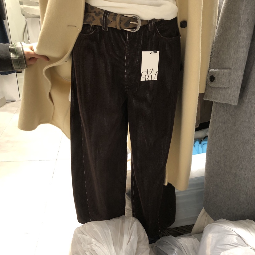 ANN MARGRET東大門㊣代購女裝新款25秋冬休閑褲闊腿褲加絨GRETA.Y休閑褲