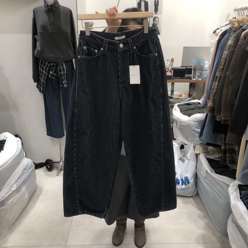 ANN MARGRET東大門㊣代購女裝新款25秋冬休閑褲闊腿褲加絨GRETA.Y休閑褲圖色1