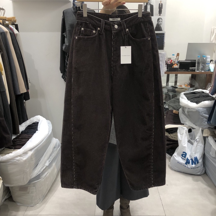 ANN MARGRET東大門㊣代購女裝新款25秋冬休閑褲闊腿褲加絨GRETA.Y休閑褲圖色2