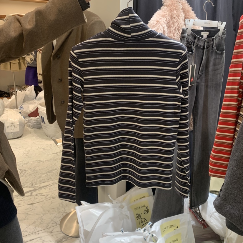 LOVE SOME東大門㊣代購女士新款25秋冬熱賣時尚職業長袖T恤LOVE SOME長袖T恤