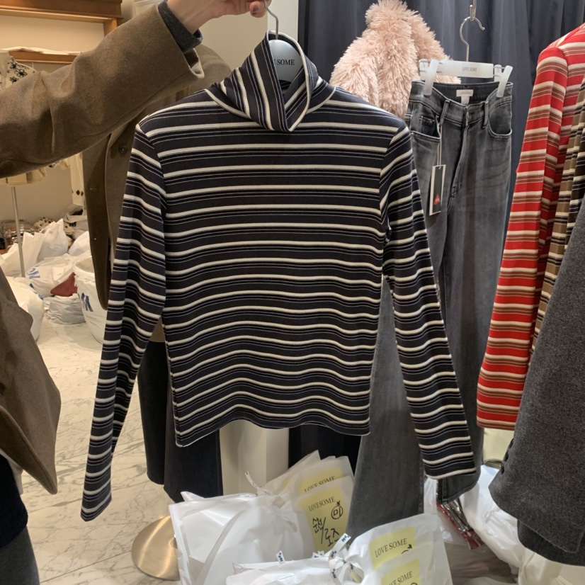 LOVE SOME東大門㊣代購女士新款25秋冬熱賣時尚職業長袖T恤LOVE SOME長袖T恤圖色4