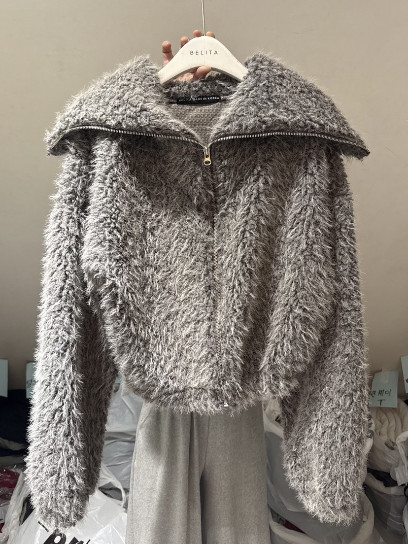 BELITA-L韓國代購㊣女士新款熱賣推薦人氣25秋冬職業夾克毛絨BELITA-L夾克圖色3