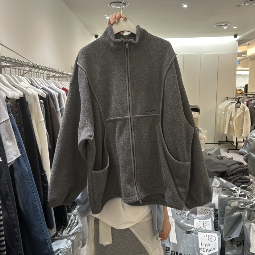 VIVE東大門㊣代購女裝新款時尚職業熱賣人氣25秋冬夾克連帽衫VIVE夾克圖色2