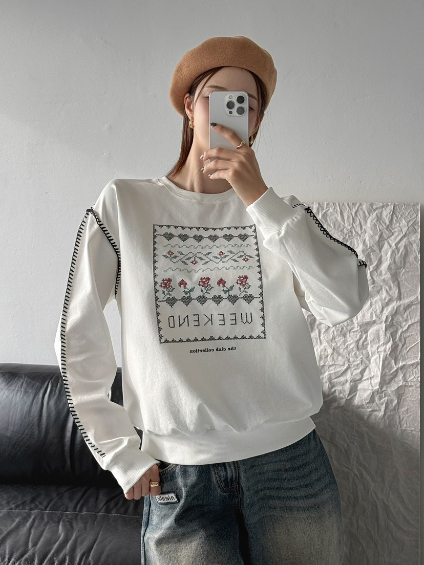 IAAN韓國代購㊣女士新款休閑熱賣人氣時尚25秋冬職業推薦衛衣iaAn衛衣