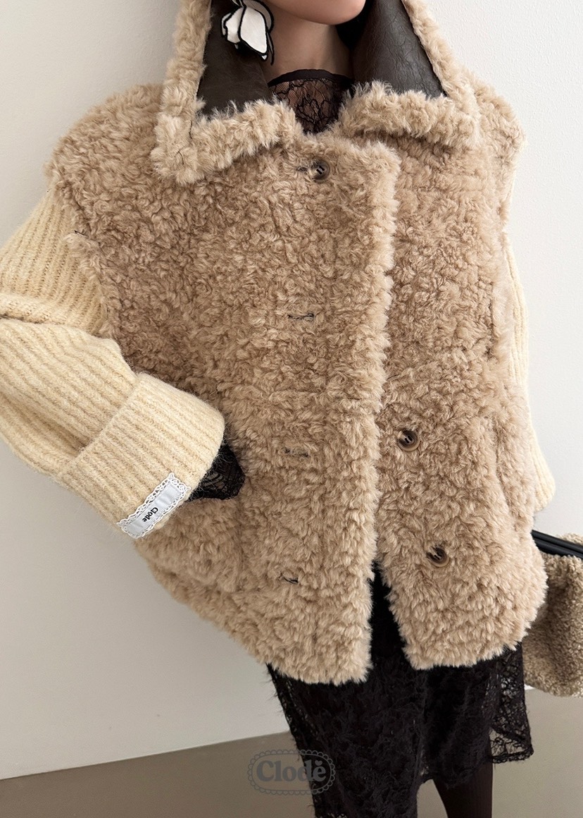 CLODE韓國直郵㊣女裝新品時尚25秋冬熱賣職業人氣夾克兩面可穿CLODE夾克