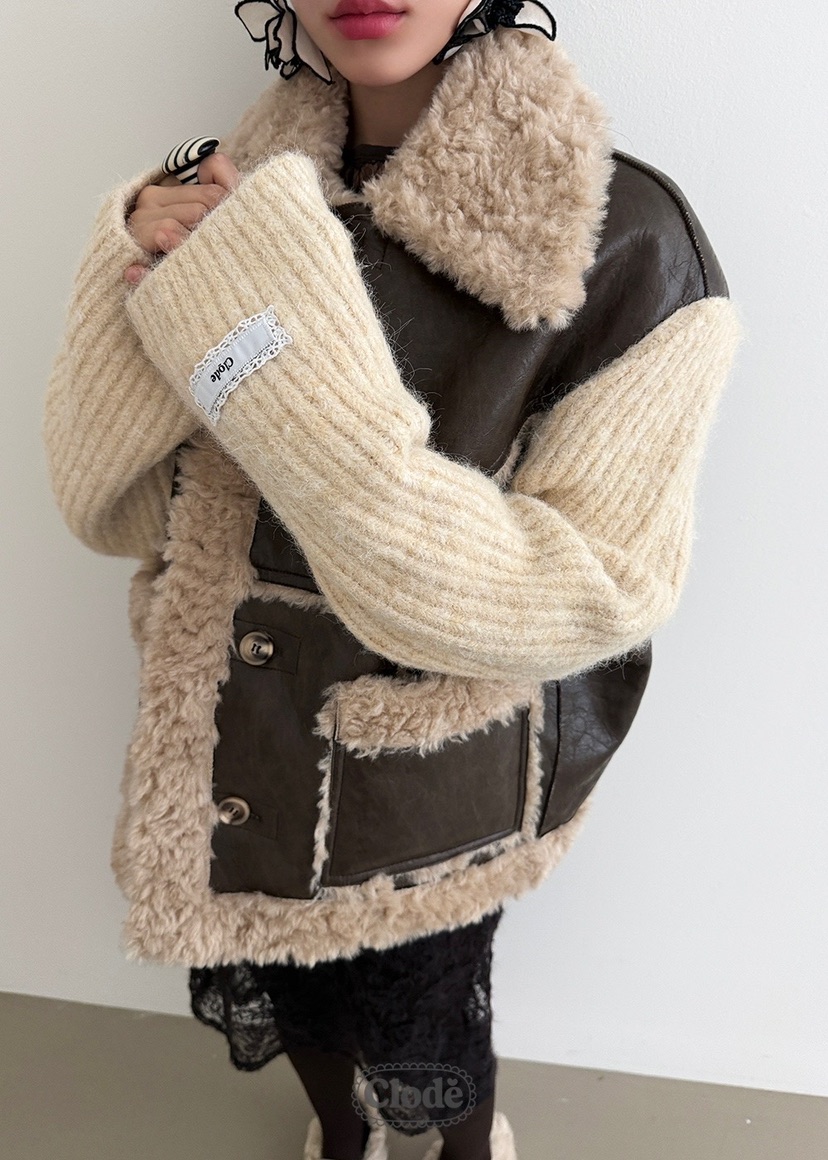 CLODE韓國直郵㊣女裝新品時尚25秋冬熱賣職業人氣夾克兩面可穿CLODE夾克