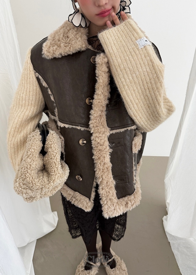 CLODE韓國直郵㊣女裝新品時尚25秋冬熱賣職業人氣夾克兩面可穿CLODE夾克