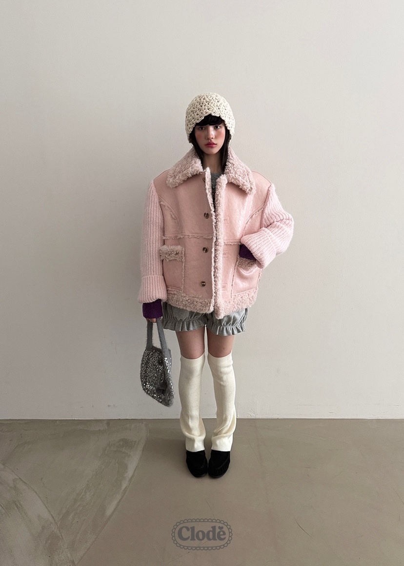 CLODE韓國直郵㊣女裝新品時尚25秋冬熱賣職業人氣夾克兩面可穿CLODE夾克