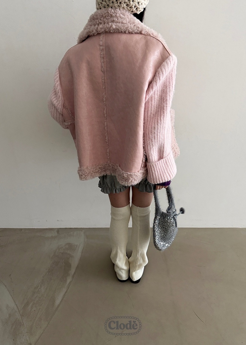 CLODE韓國直郵㊣女裝新品時尚25秋冬熱賣職業人氣夾克兩面可穿CLODE夾克