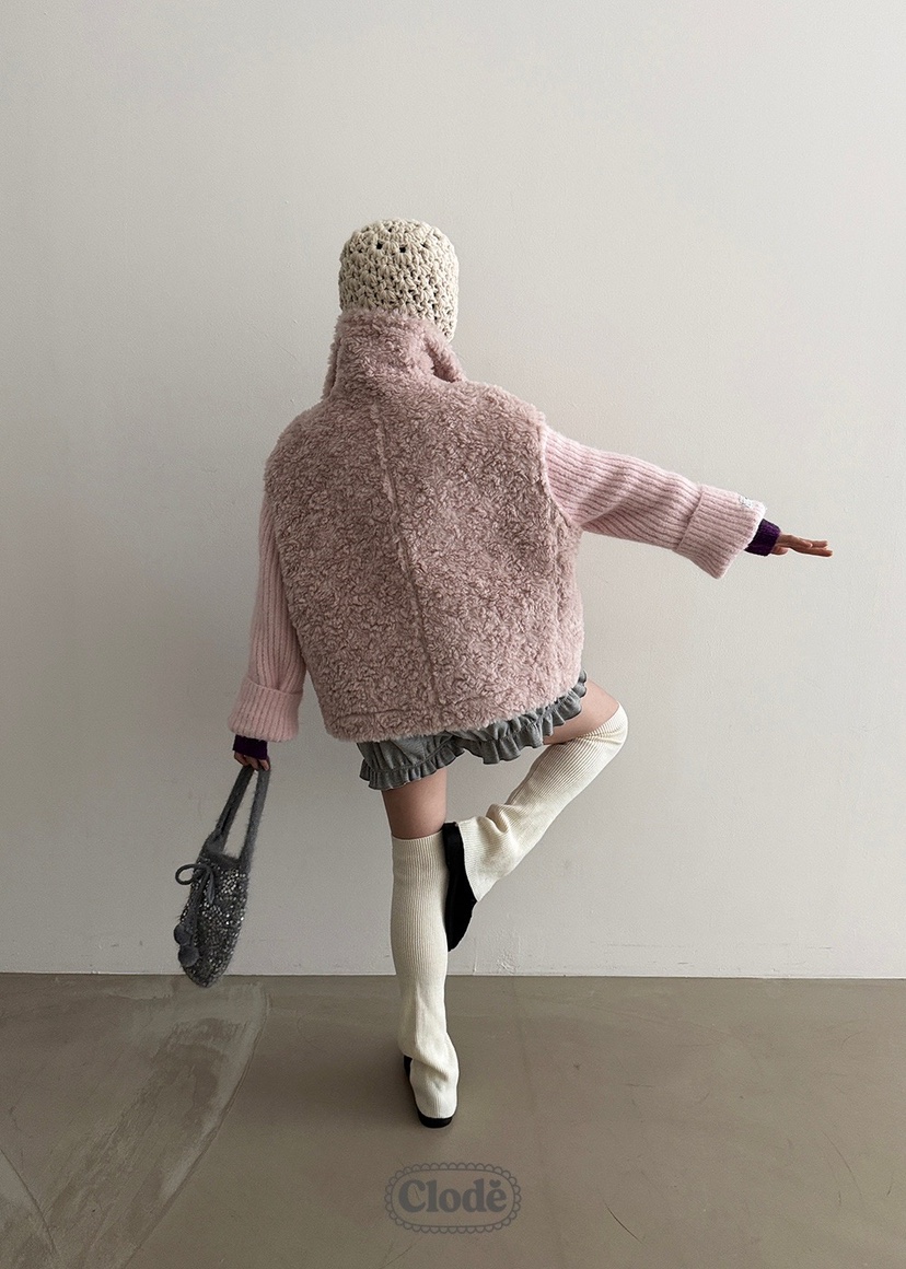 CLODE韓國直郵㊣女裝新品時尚25秋冬熱賣職業人氣夾克兩面可穿CLODE夾克